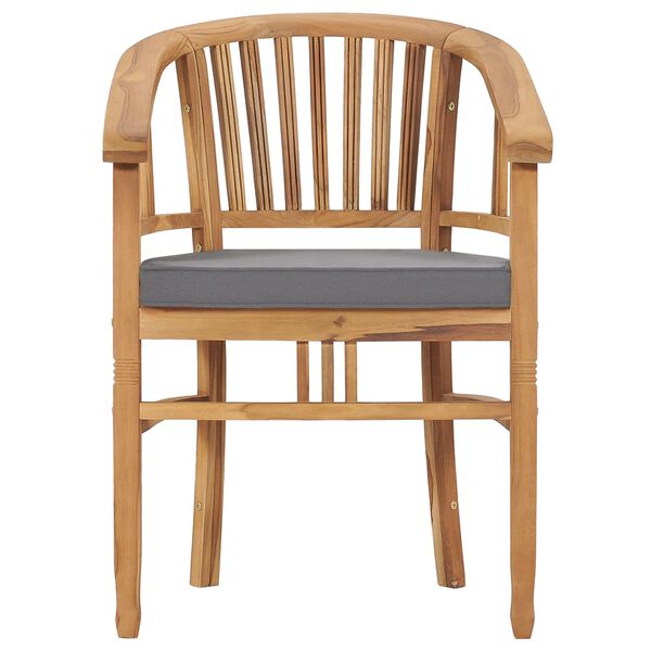 vidaXL 5-osaline aia s&ouml;&ouml;gitoakomplekt patjadega, tiikpuu