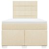 vidaXL kontinentaalvoodi madratsi, kreemjas, 120x190 cm, kangas