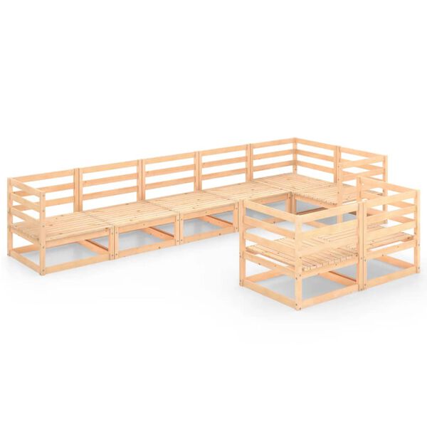 vidaXL 8-osaline aiam&ouml;&ouml;bli komplekt m&auml;nnipuit