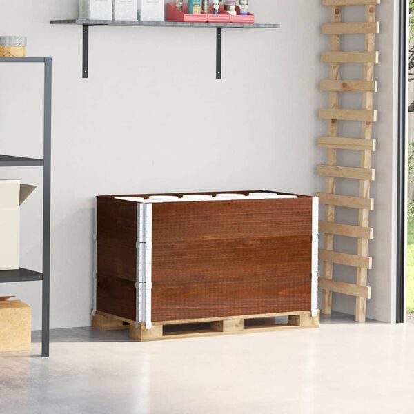 vidaXL kaubaaluste &auml;&auml;red 3 tk, pruun, 100x50 cm, toekas m&auml;nnipuit