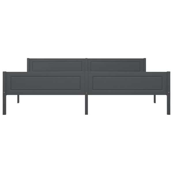 vidaXL voodiraam, toekas m&auml;nnipuit, hall, 200 x 200 cm