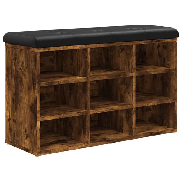 vidaXL jalatsipink, suitsutatud tamm, 82 x 32 x 50 cm, tehispuit