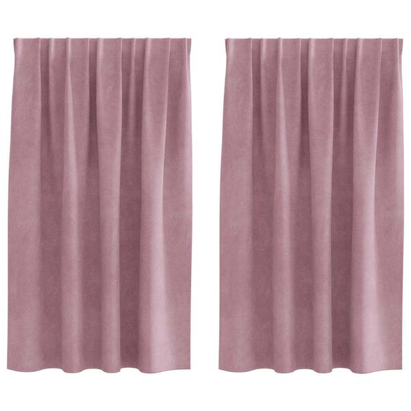 vidaXL Pimendavad kardinad 2 pcs Tumepink 140 x 140 cm Samet