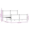 vidaXL metallist voodiraam ilma madratsita suitsutatud tamm 150x200 cm