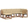 vidaXL V&auml;li diivanikomplekt padjaga 6 pcs Looduslik ja beež