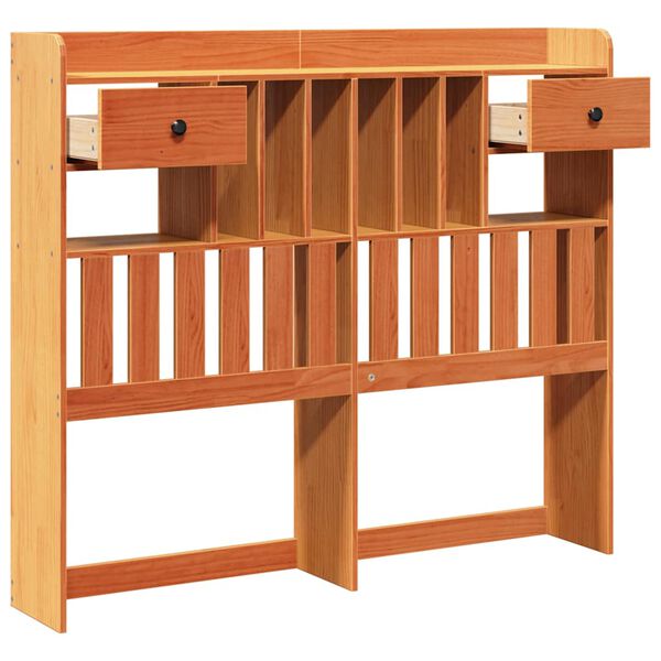 vidaXL hoiuruumiga voodipeats, vahapruun, 120 cm, m&auml;nnipuit