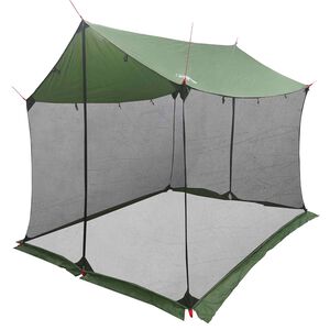 vidaXL K&auml;mpingu telk koos v&otilde;rguseintega Roheline 270 x 210 x 210 cm