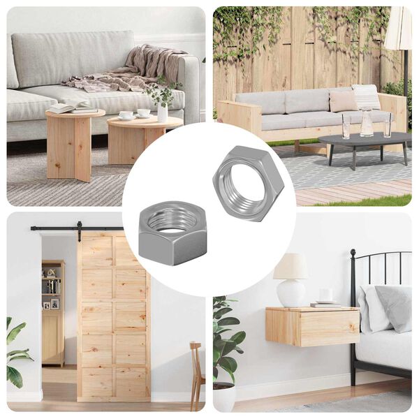 vidaXL Kuusnurkset p&auml;hklid 2 pcs H&otilde;bedane M6 Teras