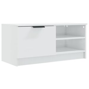 vidaXL telerikapp, k&otilde;rgl&auml;ikega valge, 80x35x36,5 cm, tehispuit
