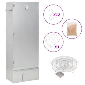 vidaXL BBQ suitsuahi koos k&uuml;lmsuitsu generaatoriga, tsingitud teras