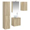 vidaXL Vannitoa kapikomplekt 5 pcs Sonoma tamm 50 x 14,5 x 70 cm