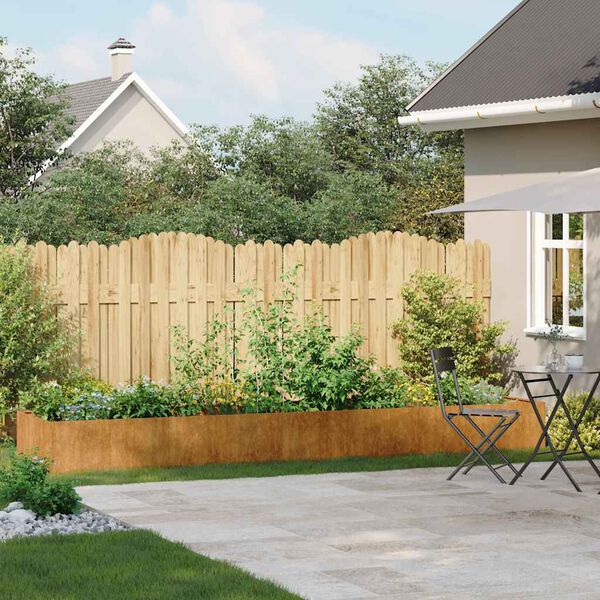 vidaXL taimekast, rooste, 360x80x40 cm, ilmastikukindel teras