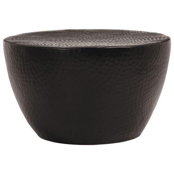 vidaXL kohvilaud, sepistatud alumiinium, &Oslash;50 x 30, must