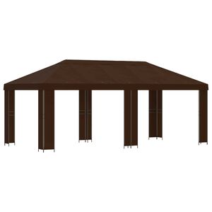 vidaXL Aia gazebos 6 x 3 m Pruun Pol&uuml;ester ja teras 190 gsm