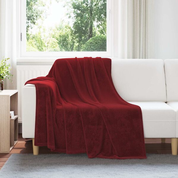 vidaXL Viskab tekid 6 pcs Bordeaux punane 150 x 200 cm Fliis