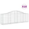 vidaXL kaarekujulised gabioonkorvid 10 tk, 200x30x60/80 cm, raud
