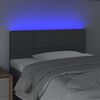 vidaXL LED-voodipeats, tumehall, 100x5x78/88 cm, kangas