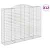vidaXL kaarekujulised gabioonkorvid 12 tk, 300x50x220/240 cm, raud