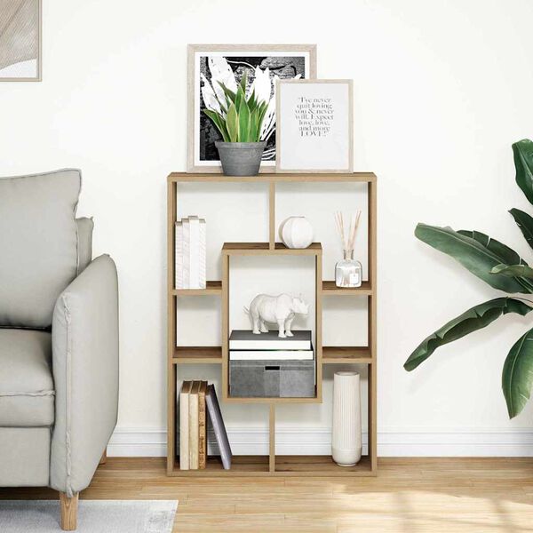 vidaXL raamaturiiul, käsitöötamm, 63x20x90 cm, tehispuit