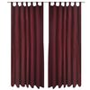 Aasadega mikrosatiinist kardinad 2 tk 140 x 245 cm bordoopunane