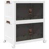 vidaXL virnastatav ratastega hoiukast 2-tasandiline 75 L 64x40x76 cm