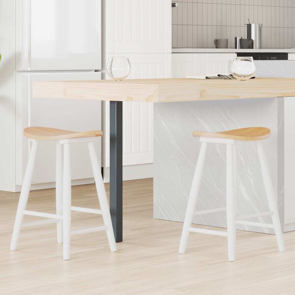 vidaXL S&ouml;&ouml;gitoa Toolid 2 pcs Valge 46 x 37 x 63 cm Paks Kautsukipuit