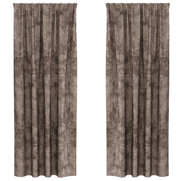 vidaXL Satiinist kardinad 2 pcs Cappuccino 225 x 140 cm Samet