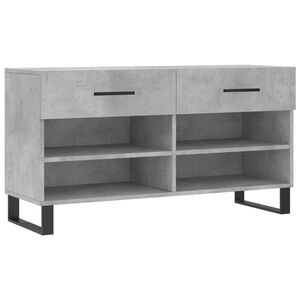 vidaXL jalatsipink, betoonhall, 102 x 35 x 55 cm, tehispuit