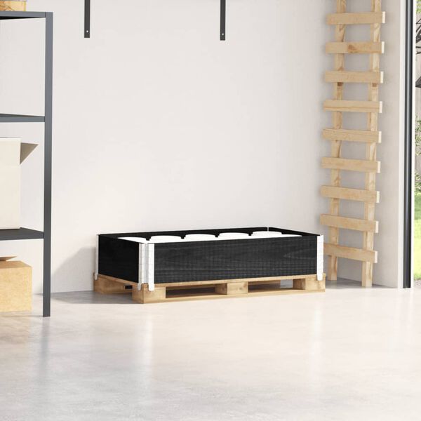 vidaXL kaubaaluste &auml;&auml;r, must, 80 x 60 cm, toekas m&auml;nnipuit