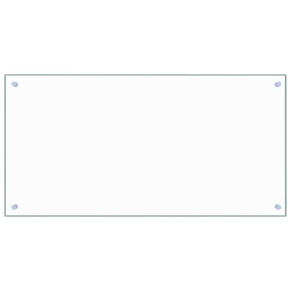 vidaXL köögi pritsmekaitse, läbipaistev, 100 x 50 cm, karastatud klaas