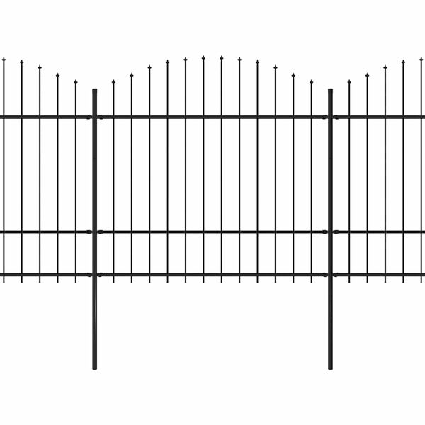 vidaXL aiapiire odaotsaga, terasest, 537 x 175 cm, must