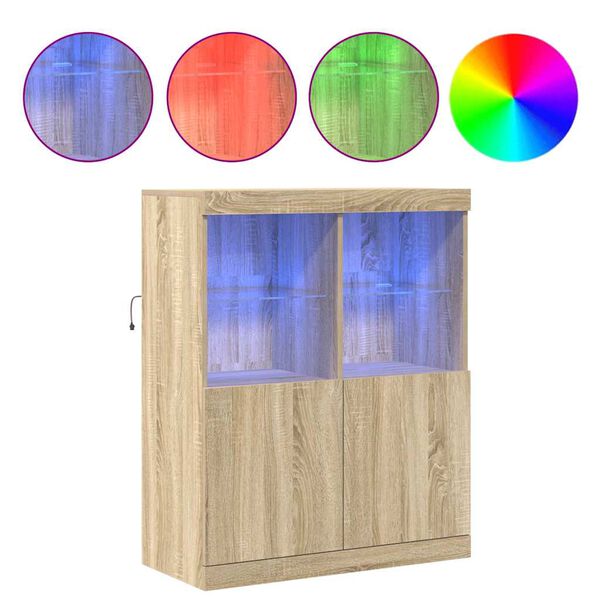 vidaXL puhvetkapp, Sonoma tamm, 81x37x100 cm, tehispuit