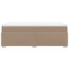vidaXL kontinentaalvoodi madratsiga, cappuccino, 100x200 cm, kunstnahk
