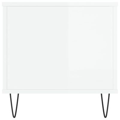 vidaXL kohvilaud, kõrgläikega valge, 90 x 44,5 x 45 cm, tehispuit