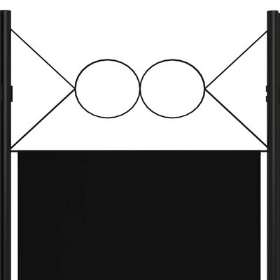 vidaXL 3 paneeliga ruumijagaja, must, 120 x 180 cm