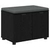vidaXL Hallipink padjaga riiuliga uksega Must Tamm 60 x 38 x 46 cm