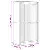 vidaXL Garderoobikapp BODO Meepruun 53,5 x 99 x 173 cm Tehispuit