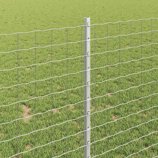 vidaXL Aiapostid 88 pcs Hõbedane 140 cm Teras