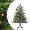 vidaXL Tehisj&otilde;ulupuu LED -ribatuledega Roheline 150 cm PVC ja metall