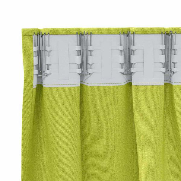 vidaXL Kardinad r&otilde;ngastega 2 pcs Roheline 260 x 140 cm Pol&uuml;ester