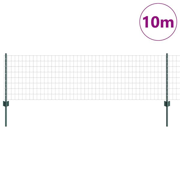 vidaXL Aed koos postiga Roheline 0,6 x 10 m Terased ja PVC