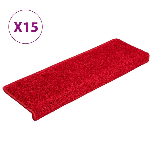 vidaXL trepimatid 15 tk 65 x 21 x 4 cm punased ristk&uuml;likukujulised servad