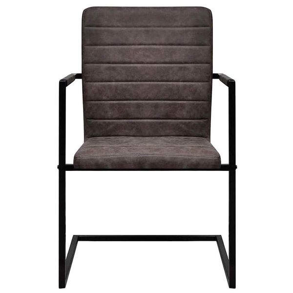 vidaXL vetruvate jalgadega s&ouml;&ouml;gitoolid 2 tk, tumepruun, kunstnahk