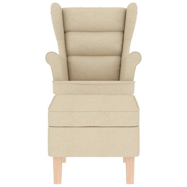 vidaXL kiiktool jalapingiga, kreemjas, kangas