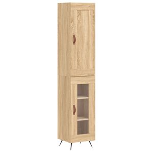 vidaXL k&otilde;rge kapp, Sonoma tamm, 34,5 x 34 x 180 cm, tehispuit