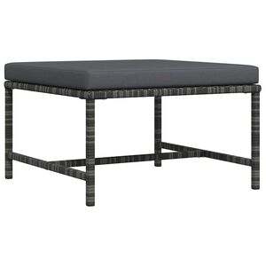 vidaXL sektsiooniline jalapink padjaga, must, pol&uuml;rotang