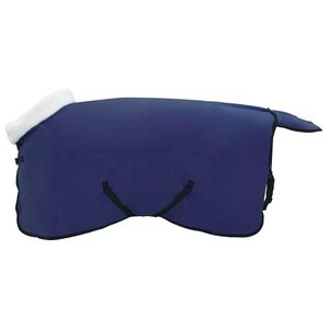 vidaXL Hobuste K&auml;tter Tumesinine 75 cm Polaarflee&ccedil;
