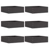 vidaXL Murupiire 6 tk 40 x 40 x 13 cm Teras Must