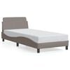 vidaXL voodiraam peatsiga Dover Taupe 80x200 cm kangas