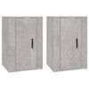 vidaXL seina telerikapid, 2 tk, betoonhall, 40x34,5x60 cm